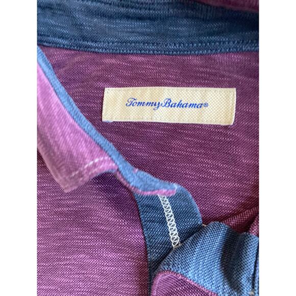 Tommy Bahama Polo Shirt Medium Short Sleeve Purple Heather Outdoor Golf Fishing - Picture 8 of 12